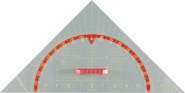 Geo-Zeichendreieck, 90°,45°,45°, transparent, Hypotenuse 80 cm, 